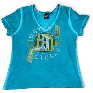 Harley-Davidson Blue Graphic T-Shirt size xl